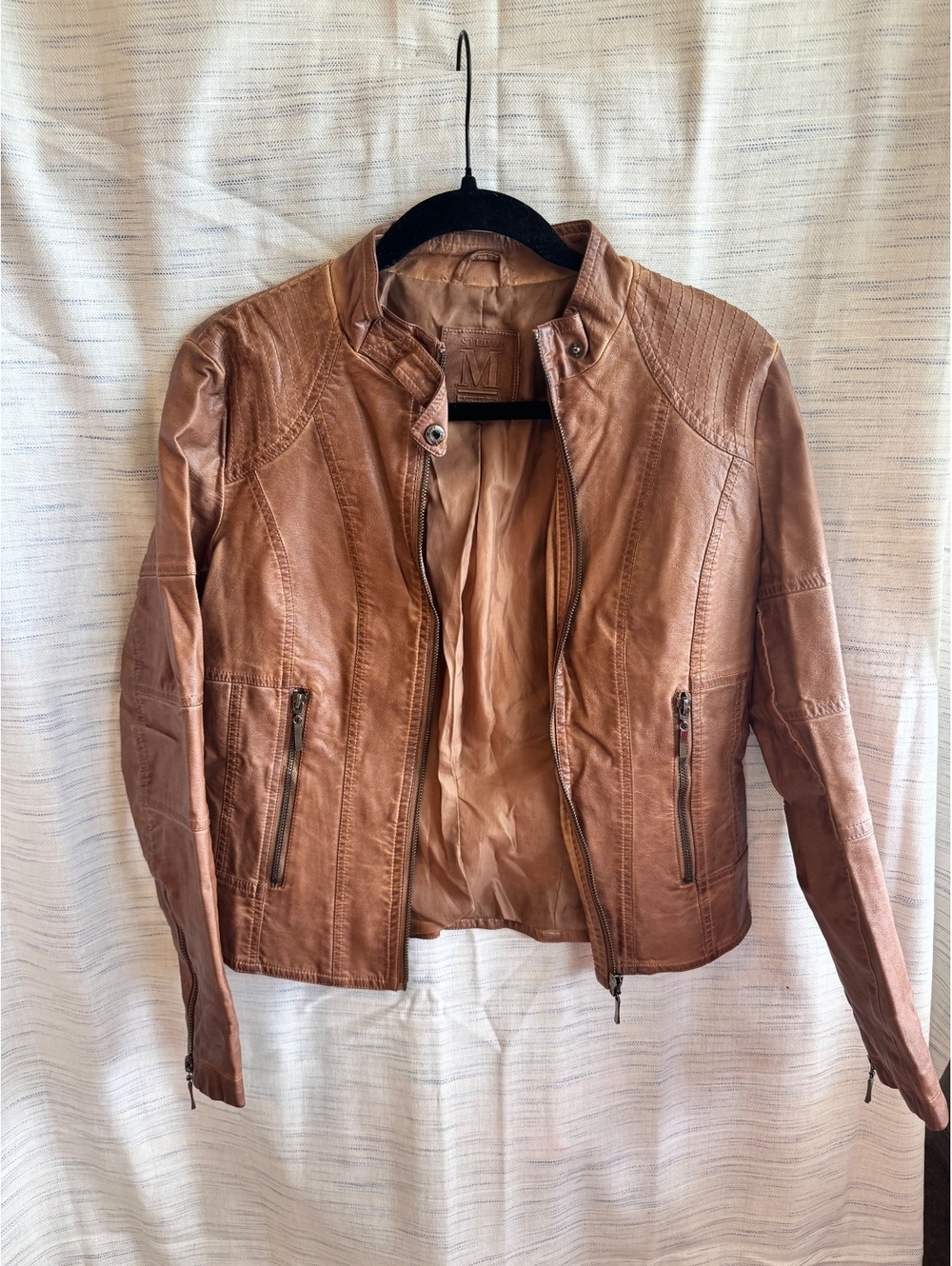 Studio M Women's Brown Leather Jacket